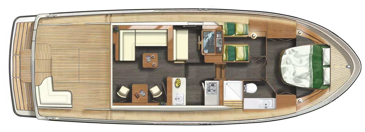 Linssen 40 SL Sedan, plans